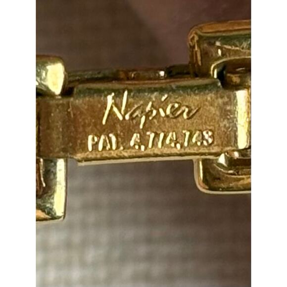 B9 Napier Chunky Faux Pearl Necklace Vintage Statement Runway Bridal Collar Glam - Picture 9 of 10